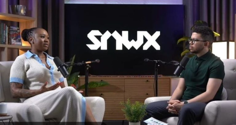 Jackie Phamotse during her SMWX interview with Dr Sizwe Mpofu-Walsh discussing The Big 5 Cartel and crime in South Africa.