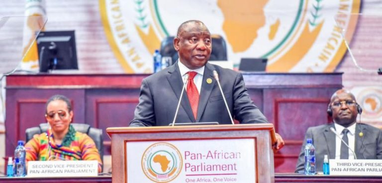South Africa must stop apologising for being South Africa amid growing continental hostility President Cyril Ramaphosa speaking at the Pan-African Parliament in Midrand.