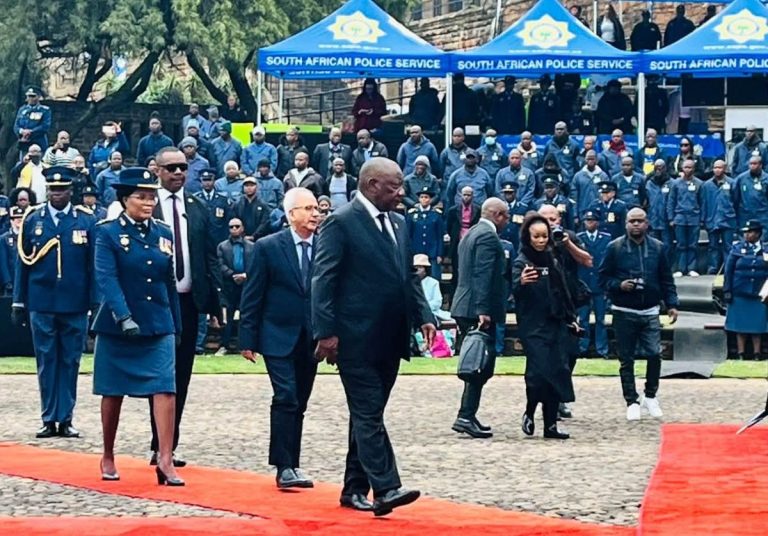 A nation that mourns its police officers better than it protects them Memorial tribute honouring South African police officers, symbolising the need to protect officers both on and off duty.