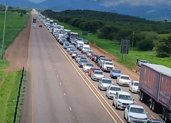 Traffic congestion between Limpopo and Gauteng during the festive season. Picture: X