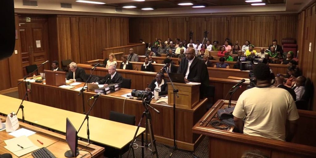 Wide view of proceedings before Judge Bulelwa Pakati in the PEBCO 3 inquiry at the High Court in Gqeberha.