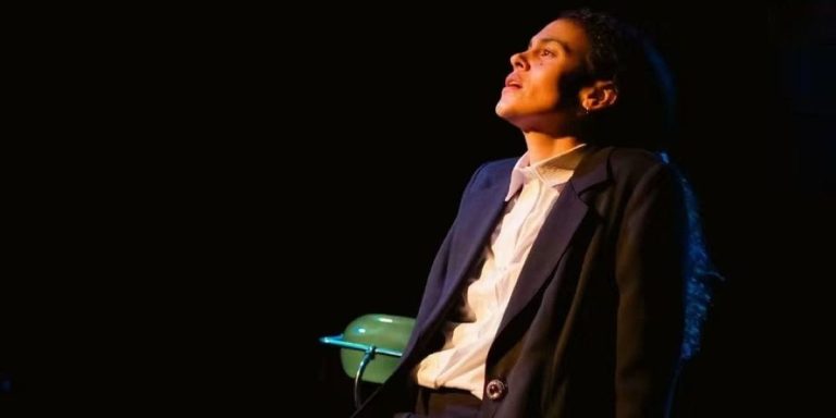 Danica De la Rey Joy as Tessa Ensler in Prima Facie, performed at the Market Theatre in Johannesburg.